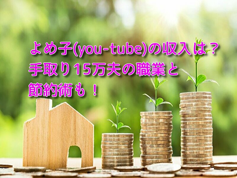 よめ子(You Tube）の収入は？手取り15万夫の職業と節約術も