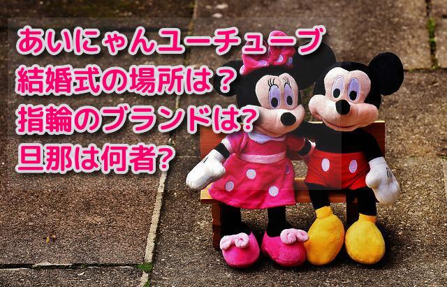 あいにゃんユーチューブ結婚式の場所や指輪のブランドは 旦那は何者 話題のパレード